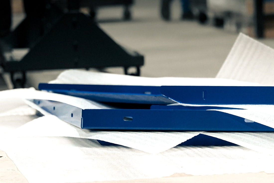 Blue panels, wrapped