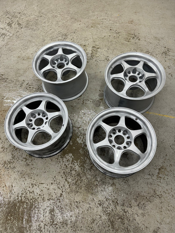 Matte bronze powder-coated wheels